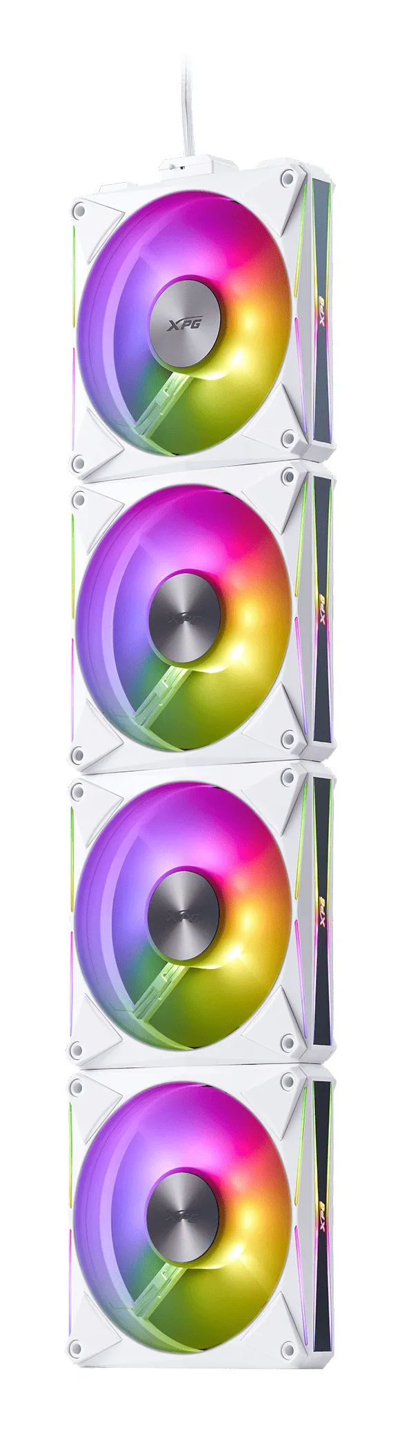 Ventilador XPG HURRICANE MAG 120 ARGB PWM (Pulse Width Modulation). 4 VENTILADORES 120mm. Con Iluminacion ARGB. BLANCO HURRICANEMAG120ARGBPWM4C-WHCWW
