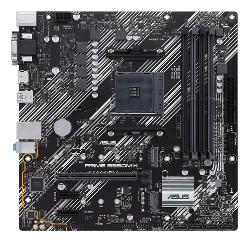 Tarjeta Madre ASUS PRIME B550M-K - micro ATX, AMD, Ryzen AM4, PCIe 4, HDMI / D-Sub / DVI, SATA 6 Gbps 128 GB 90MB14V0-M0AAY0
