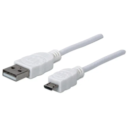 Cable USB,Manhattan,323897, V2 A-Micro B, Bolsa PVC 1.0M Bla