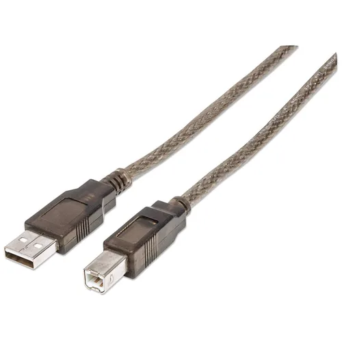 Cable USB,Manhattan,510424, V2.0 A-B 11.0M Activo