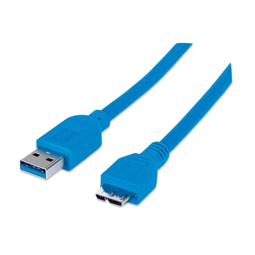 Cable de datos USB Manhattan 325424 V3.0 Azul 2M