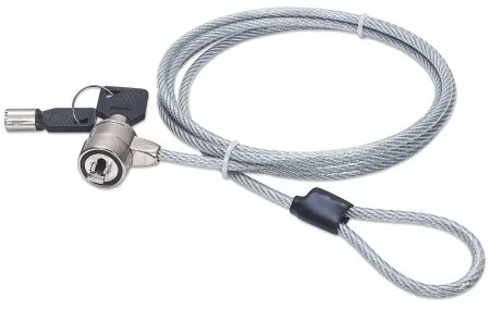Candado Laptop,Manhattan,440271, Llave 1.4M, Gris