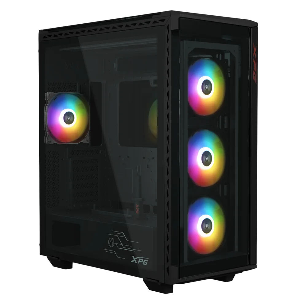 Gabinete GAMER XPG BATTLECRUISER II. Media torre (E-ATX - ATX, Micro-ATX, Mini-ITX). BATTLECRUISERIIST-BKCWW Negro