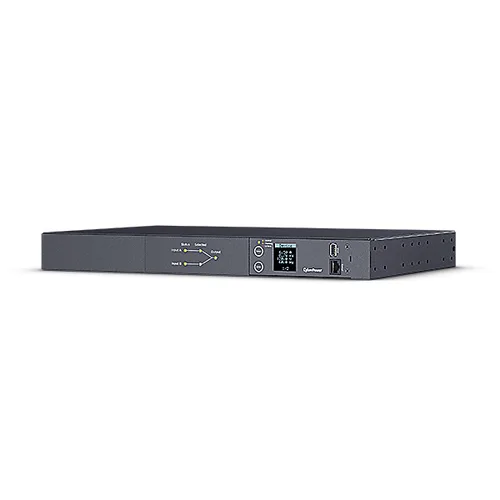 PDU ATS (Fuente Redundante Auto-transferible) Medible, Para Distribución de Energía, 2 Entradas 120 Vca NEMA5-15P, Con 10 Salidas NEMA 5-15R, Horizontal 19in, 1UR CYBERPOWER PDU24001