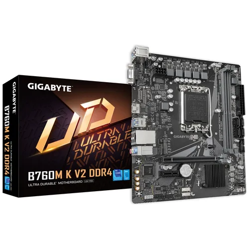TARJETA MADRE GIGABYTE Micro ATX B760M K V2 DDR4 - 64 GB DDR4 S-1700, Para intel