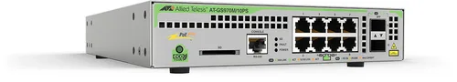 Switch PoE+ Administrable CentreCOM GS970M, Capa 3 de 8 Puertos 10/100/1000 Mbps + 2 SFP Gigabit, 124 W ALLIED TELESIS AT-GS970M/10PS-R-10