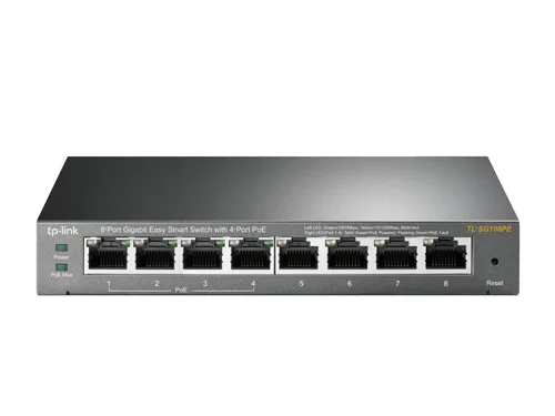 Switch TP-LINK TL-SG108PE - Negro, 15, 4 W, 8