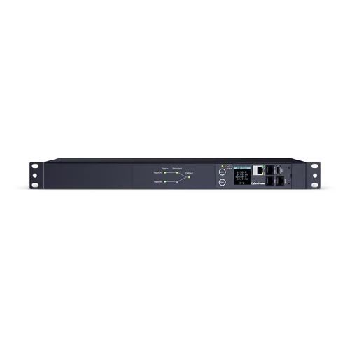 PDU ATS (Fuente Redundante Auto-transferible) Monitoreable, Para Distribución de Energía, 2 Entradas 120 Vca NEMA5-15P, Con 10 Salidas NEMA 5-15R, Horizontal 19in, 1UR CYBERPOWER PDU44001