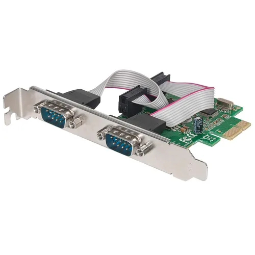 152082 Tarjeta Serial PCI Express de dos puertos DB9 - para instalación en buses PCI Express x1, x4, x8 y x16 MANHATTAN PCIe