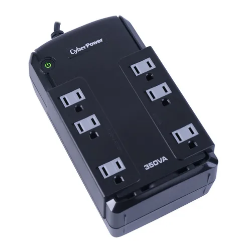 UPS de 350 VA/255 W, Topología Standby, Entrada 120 Vca NEMA 5-15P, Tipo Gabinete Compacto, Con 6 Tomas NEMA 5-15R CYBERPOWER CP350SLG