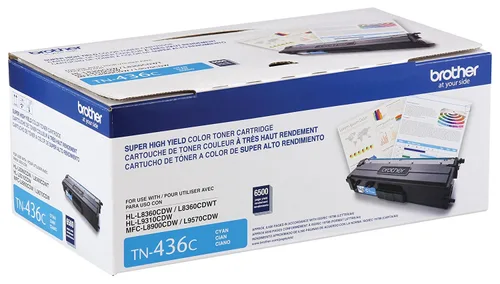 Tóner Brother Valor TN436C cian - rendimiento aproximado 6, 500 páginas, compatible con MFCL8900CDW, MFCL9570CDW, HLL9310CDW