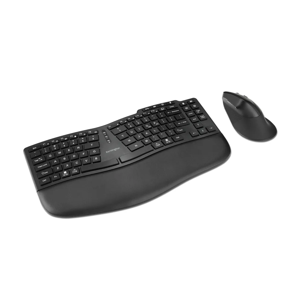 Kit teclado y mouse de escritorio inalámbrico Pro Fit® Ergo KM675 EQ K75492ES KENSINGTON 2400 DPI