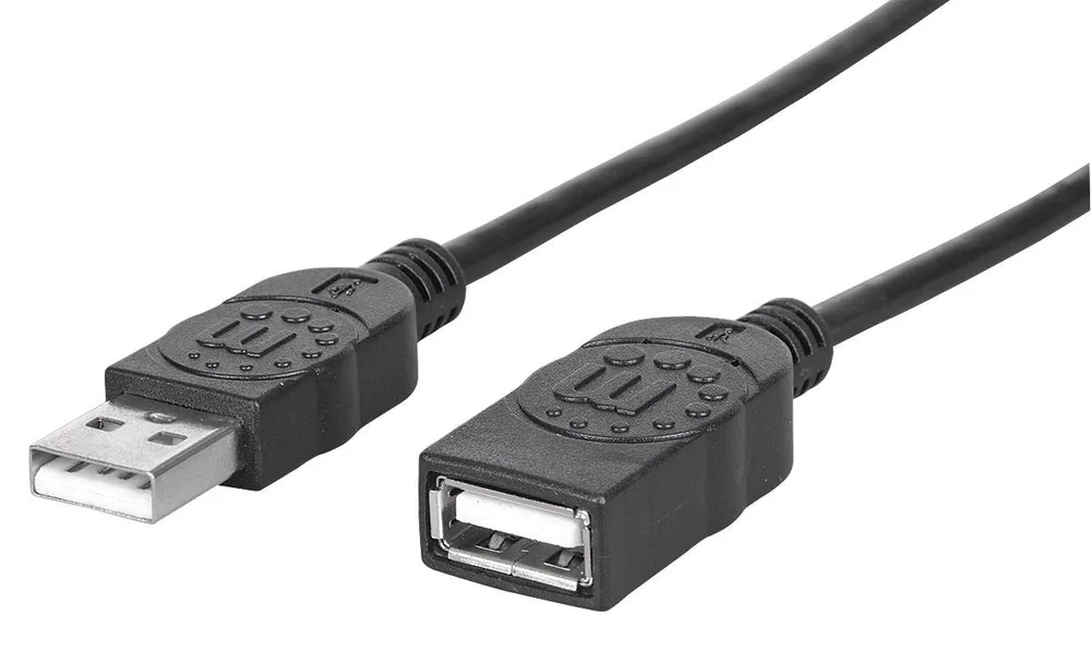 Cable USB Manhattan 308519 de 0.9m en color negro