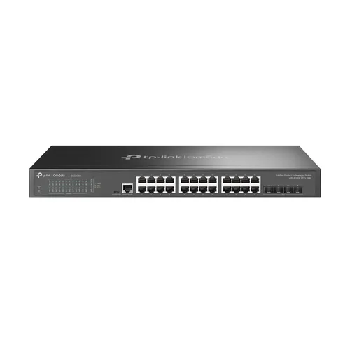 Switch TP-LINK SG3428X - 24 puertos, puertos 10/100/1000 Mbps, L2+ con 4 ranuras 10GE SFP+