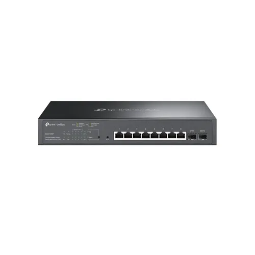Switch TP-LINK SG2210MP - administrable OMADA POE de 8 puertos 10/100/1000 Mbps 802.3at / af POE+ y 2 Gigabit SFP Negro