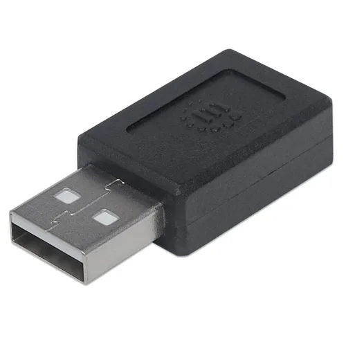 Adaptador USB-C V2.0 Manhattan 354653 en color negro