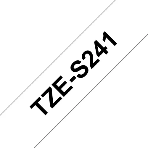 Etiqueta blanca continua laminada con adhesivo super resistente Brother TZES241 - de 18 mm de ancho x 8 mts de largo. Impresión en negro