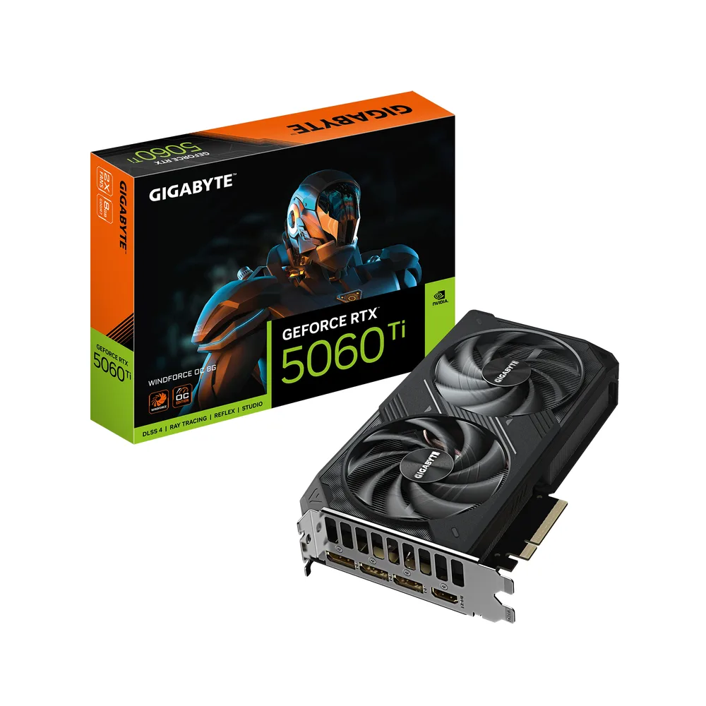TARJETA DE VIDEO GIGABYTE GV-N506TWF2OC-8GD - RTX 5060Ti, 8GB, 128 BITS, GDDR7, PCI-E 5.0 8 GB
