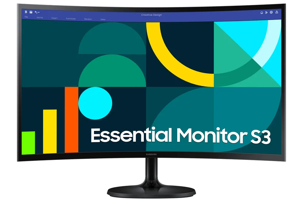 Monitor Samsung 27 Pulgadas Essential - FHD, Curvatura 1800R, 75Hz, 4ms, color Negro, LS27D360GALXZX 100 Hz