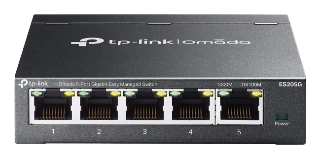 Switch Gigabit OMADA (ES205G) 5 puertos RJ45 de 10/100/1000 Mbps - Negociación automática/MDI/MDIX automático TP-LINK Negro