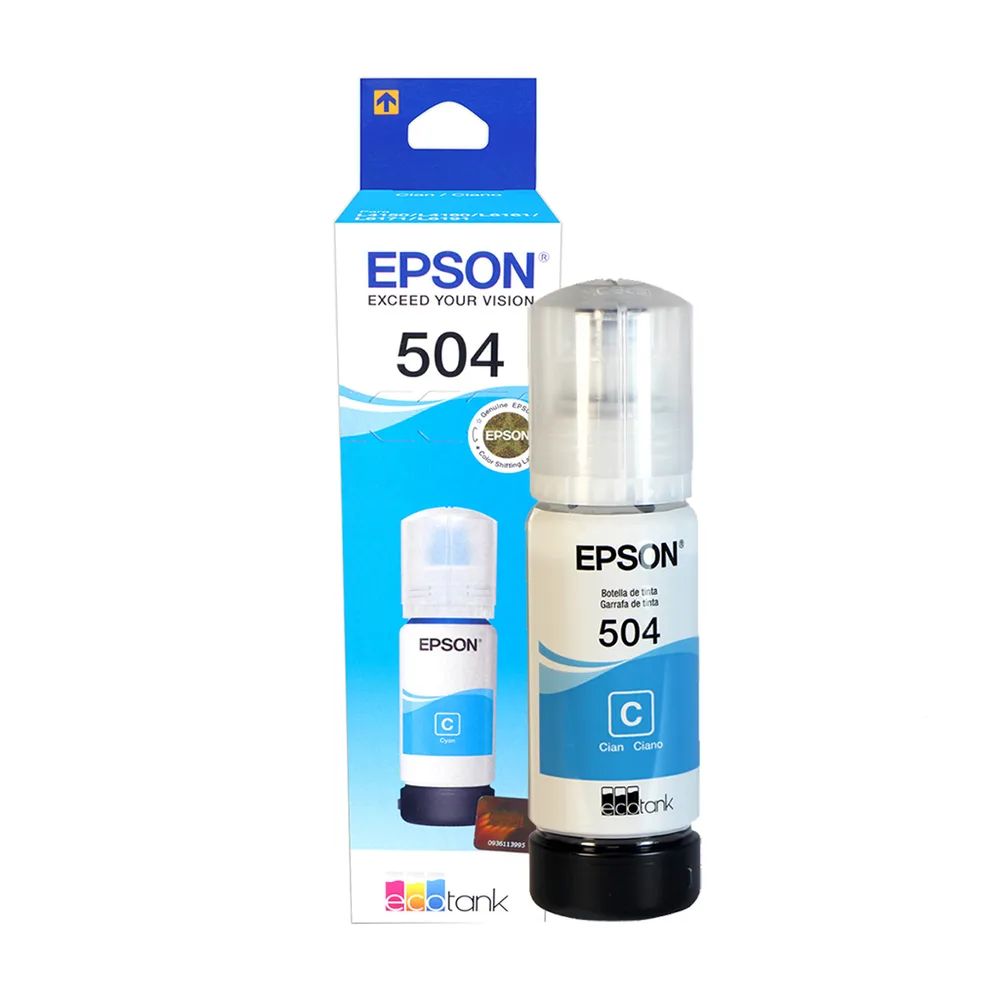 Cartucho Epson T504 Cyan Compatible con Impresoras L4150 y L