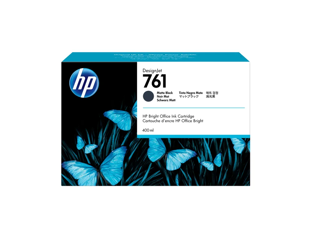 Tinta HP 761 - CM991A, Negro Mate 400ml