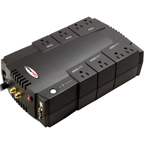 UPS de 685 VA/390 W, Topología Línea Interactiva, Entrada 120 Vca NEMA 5-15P, Tipo Gabinete Compacto, Con 8 Tomas NEMA 5-15R CYBERPOWER CP685AVR