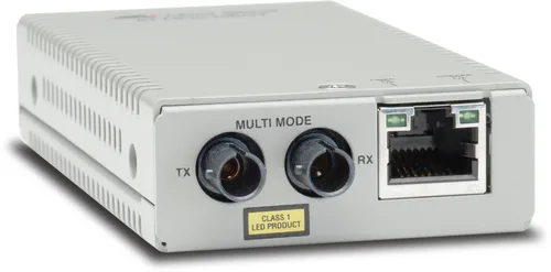 Convertidor de medios Fast Ethernet a fibra óptica, conector ST, multimodo (MMF), distancia hasta 2 km ALLIED TELESIS AT-MMC200/ST-960