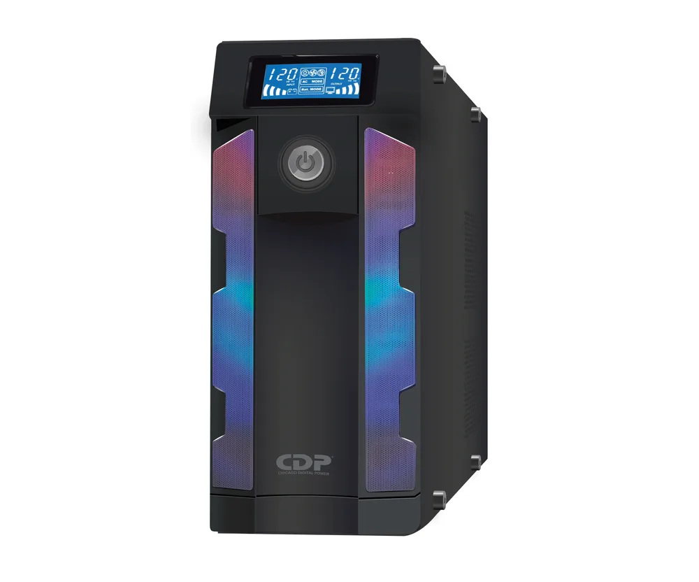 GSMART1516B 1500VA/900W UPS Smart - AVR 16 Salidas, Puerto de carga USB (8 USB-A y 2 USB-C), 210 joules, Luz RGB, LCD, 120 Vac CDP