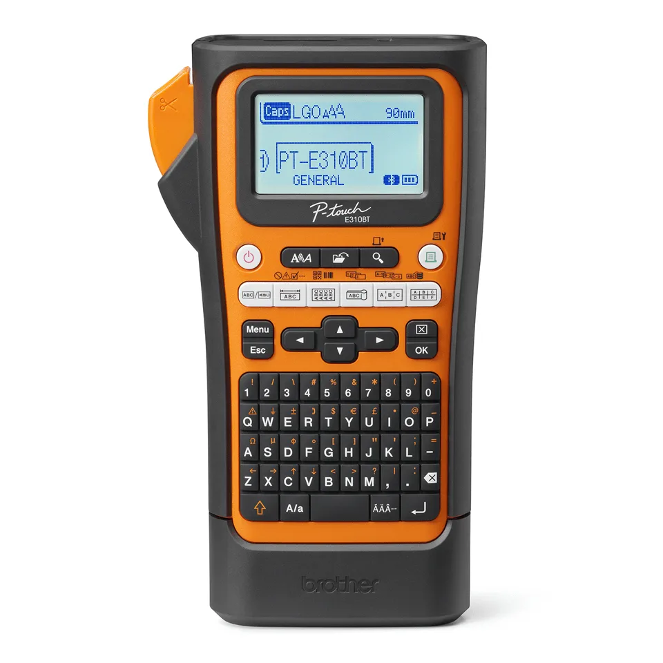 Rotulador industrial Brother P-touch PTE310BTVP - transferencia térmica, batería recargable, maletín, imprime etiquetas laminadas de hasta 18 mm de