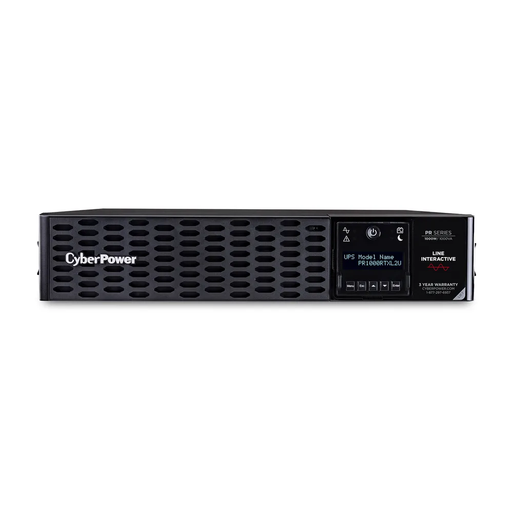 No Break Cyberpower Modelo PR1000RTXL2U 1000VA / 1000W - salida de onda senoidal 1000 VA