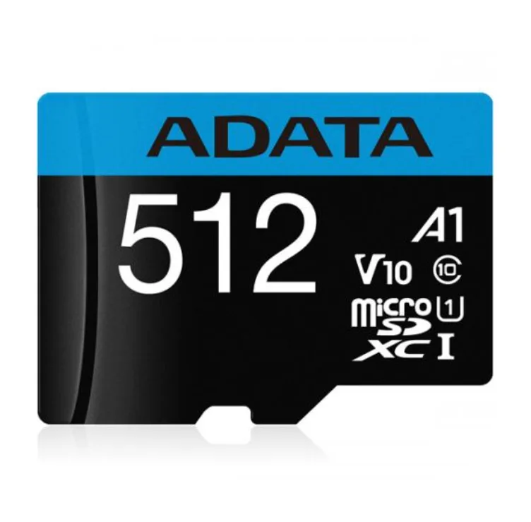 Micro Secure Digital ADATA Premier A1 UHS-I 512GB Class 10 - Velocidad de lec/esc 100/25 (MB/s). AUSDX512GUICL10A1-RA1 512 GB