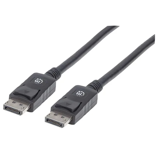Cable Displayport,Manhattan,307116, V1.2 M-M 2.0M Negro 4K60HZ,BL