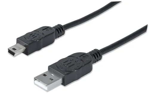 CABLE USB MANHATTAN 33375 V2.0 A-MINI B 1.8M Negro