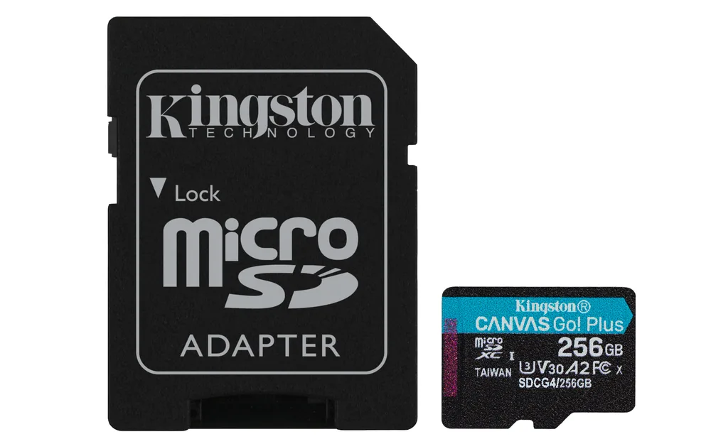 Memoria Microsd Kingston Canvas Go! Plus GEN4 256GB R.200MB/S W.160MB/S CL10 Uhs-i U3 V30 A2 Kingston Technology CANVAS GO PLUS GEN4 256 GB