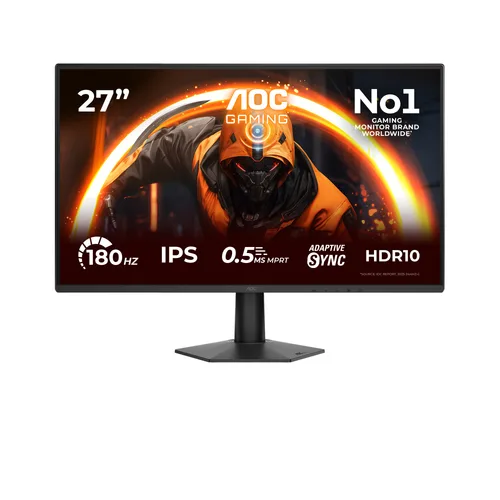 Monitor AOC GAMING 27G50F Brillo 300cd/m2 (Typical ) Tiempo de respuesta 0.05 ms (MPRT) Entrada de señal Hdmi 1.4 x DP Resolución 1920 x 1080 @ 144 HZ