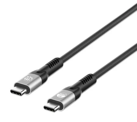 Cable USB-C Manhattan 356374 1m 8K 240W Negro