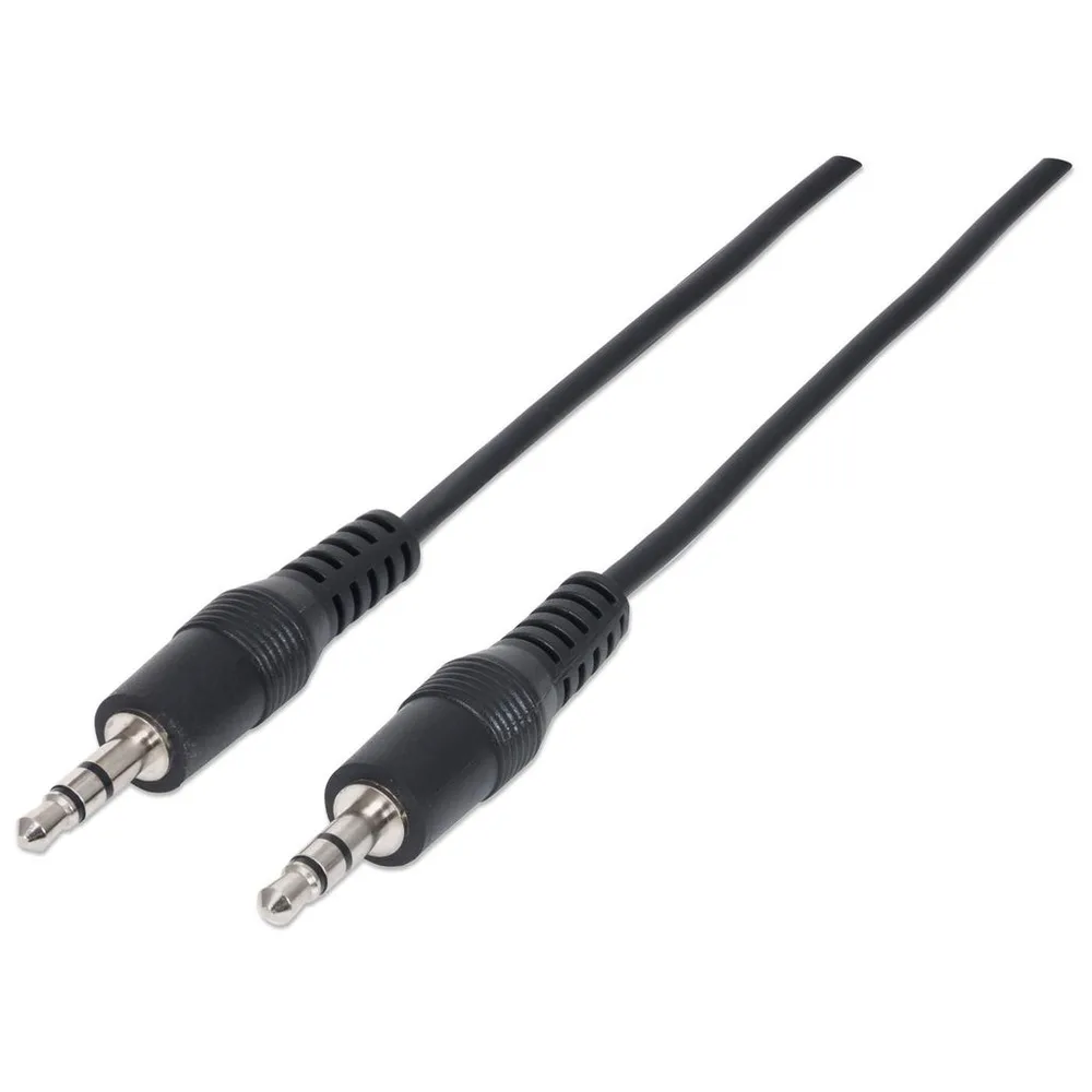 Cable de Audio Estéreo 3.5mm Manhattan 1.8m Negro