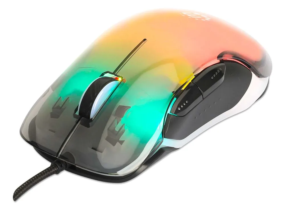 Mouse USB Óptico con Cable y LED RGB Manhattan 190381
