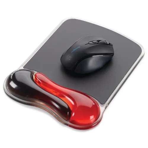 Alfombrilla para Ratón y Reposamuñecas Kensington® Duo Gel Rojo Negro P5116