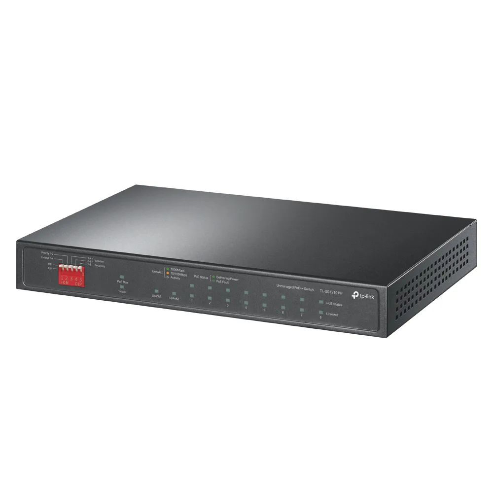 Conmutador TP-LINK TL-SG1210PP - Negro