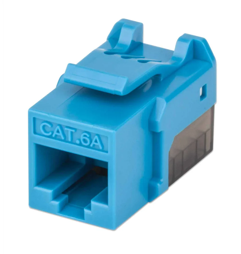 Jack Cat 6A Intellinet Azul para Redes de Alta Velocidad