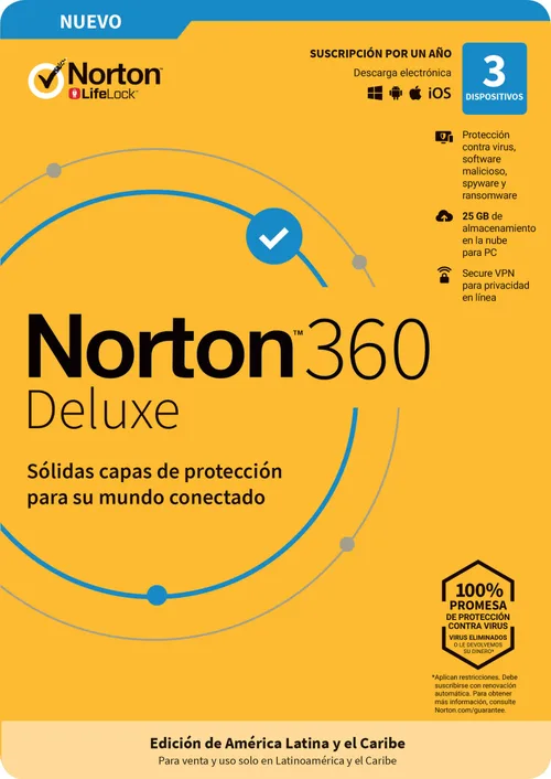 Norton 360 Deluxe 3D 1A 21443383 1 Año(s)
