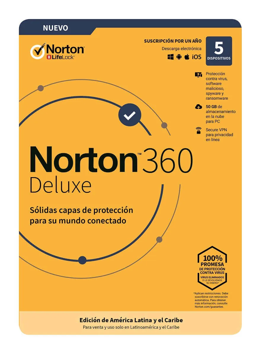 Norton 360 Deluxe 5D 1A 21443401 1 Año(s)