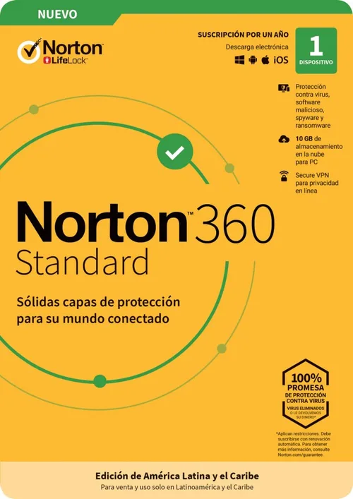 Norton 360 Standard Internet Sec 1L 1A 1 Año(s) TMNR-032