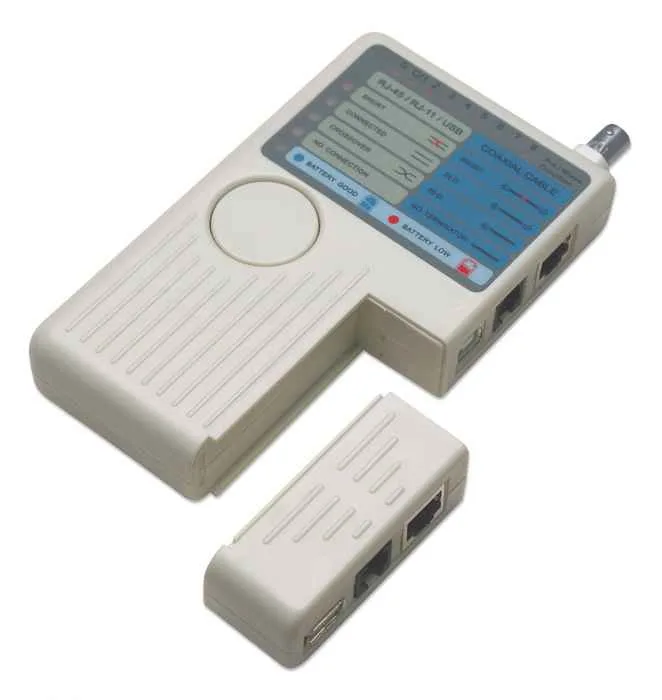 Probador de Cable Intellinet 4-en-1 RJ11/RJ45/USB/BNC
