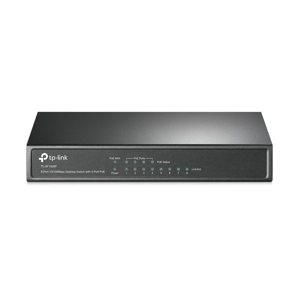 TP LINK Switch | Tp-Link | TL-SF1008P | 8 Puertos |RJ45 10 Equipo de Red — 100 Mbps |no