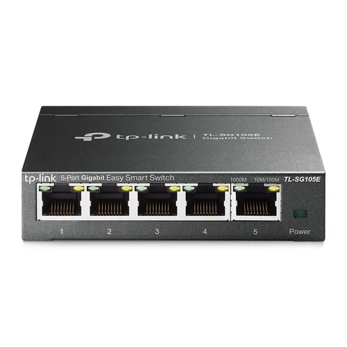Switch Escritorio Easy Smart de 5 puertos 10/100/1000 Mbps / IGMP para Vigilancia / Calidad en el Servicio (QoS) / Gestión GUI TP-LINK TL-SG105E