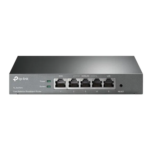 Router Balanceador de Carga Multi-Wan, 1 puerto LAN 10/100 Mbps, 1 puerto WAN 10/100 Mbps, 3 puertos Auto configurables LAN/WAN, Sesiones Concurrentes 10,000 para Pequeña Oficina TP-LINK TL-R470T