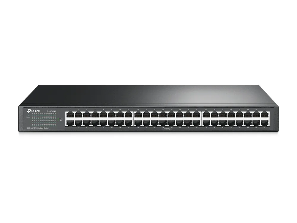 Switch no administrable de 48 puertos 10/100 Mbps para montaje en rack TP-LINK TL-SF1048